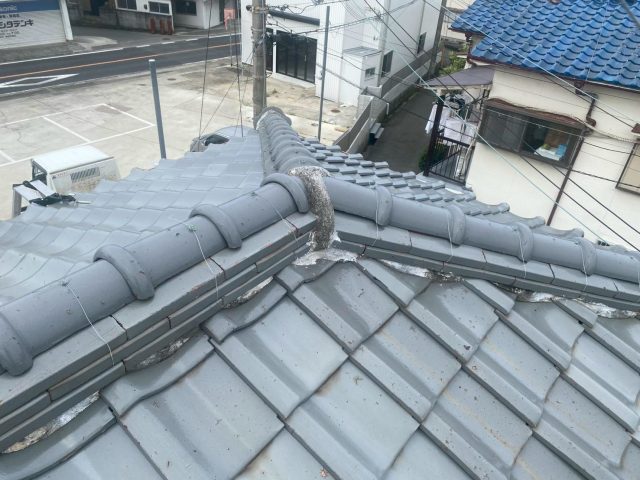 姫路市の内部が劣化した棟部